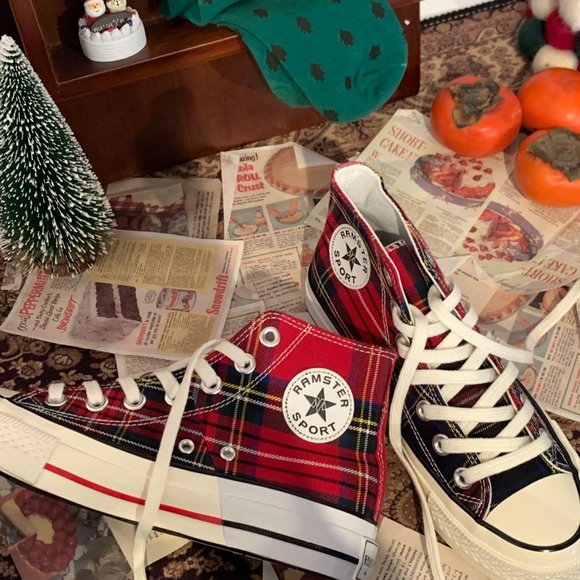 Christmas color canvas shoes, - Picture 5 of 6